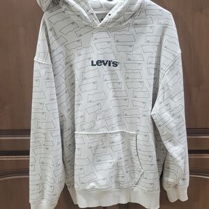 Levi's White Graphic Hoodie for Men
